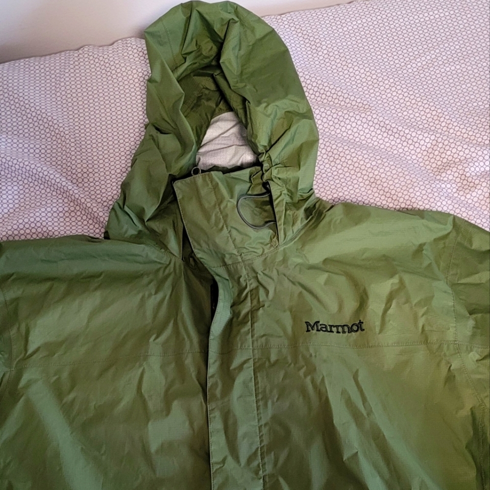 Marmot rain jacket, XL, Green